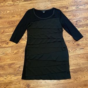 White House Black Market Black Tiered Dress